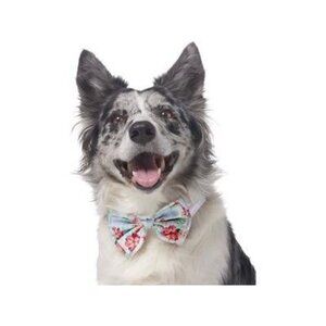 Floral Dog Bow Tie Cute Puppy Bowtie Adjustable Pet Necktie Collar